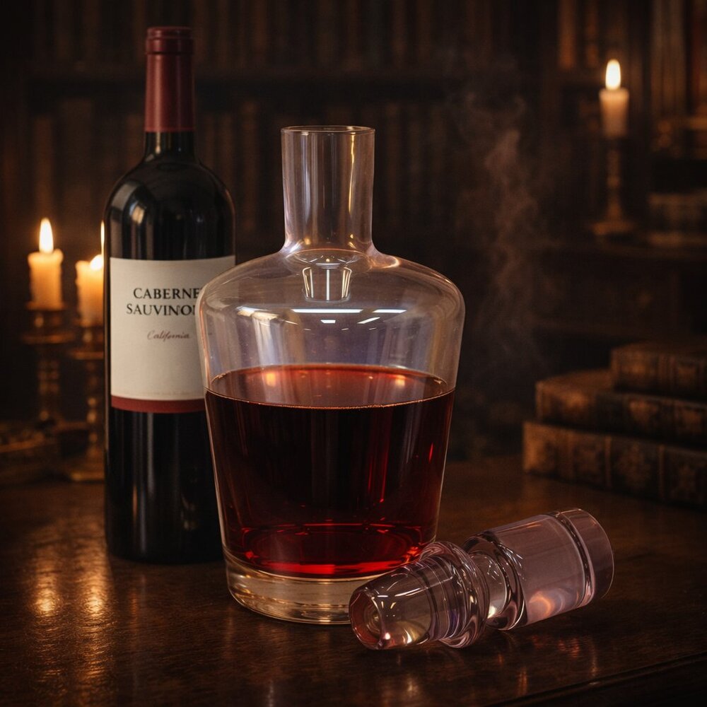 40.5oz Pink Glass Decanter - Picture 5 of 5